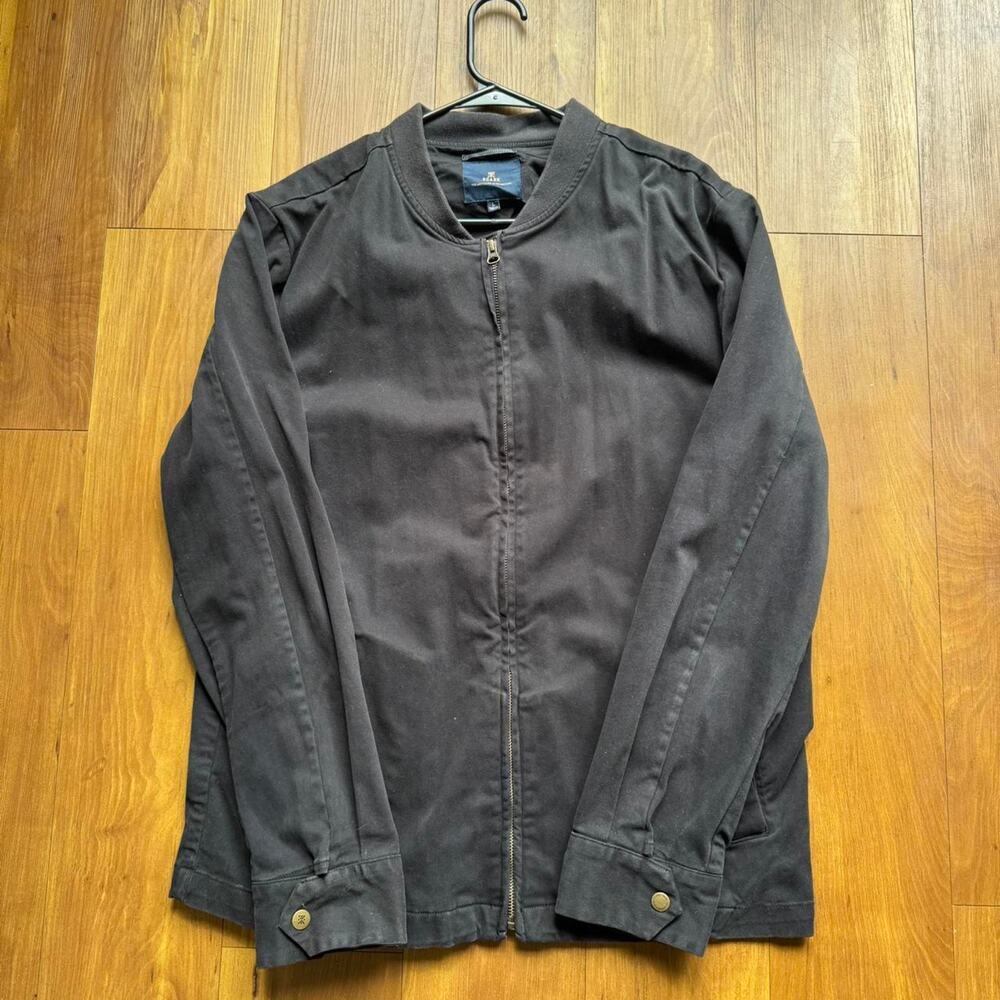 Roark minimalist utility black zip up